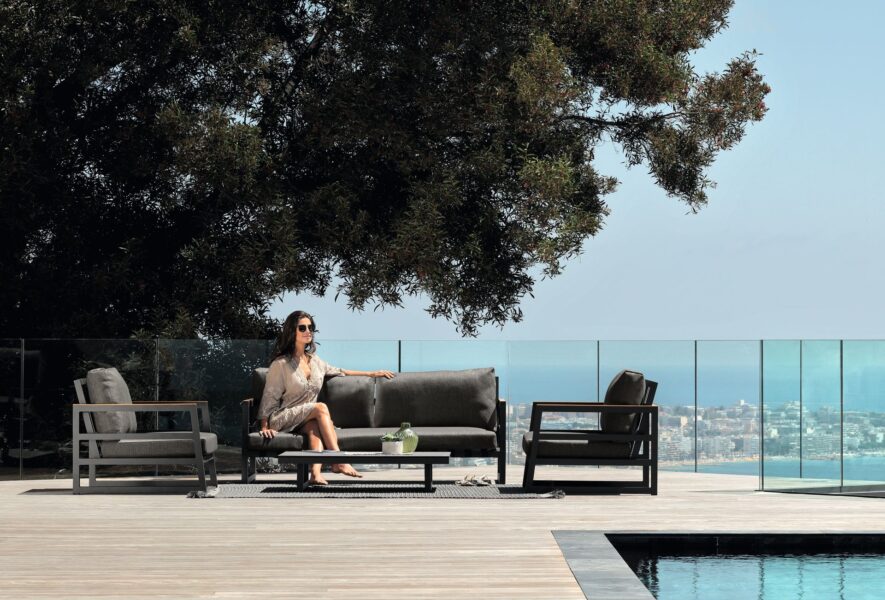 Alabama//Alu Two-seater sofa 1