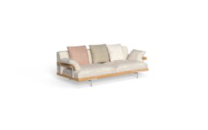 sofa 2 seater wood arm